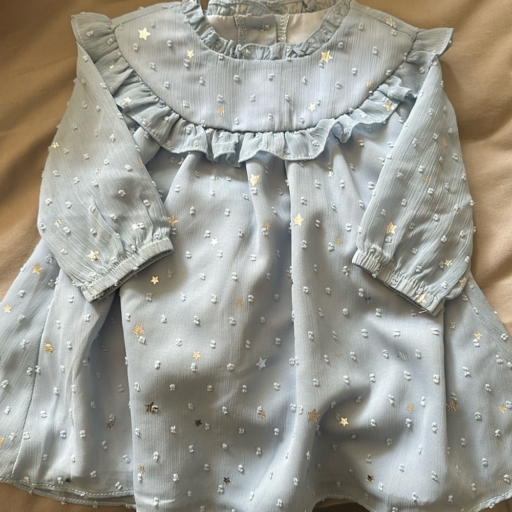 Nordstrom Baby Girl Blue dress in size 6 months nwot